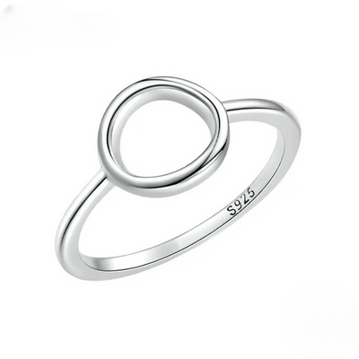 טבעת עיגול - כסף 925