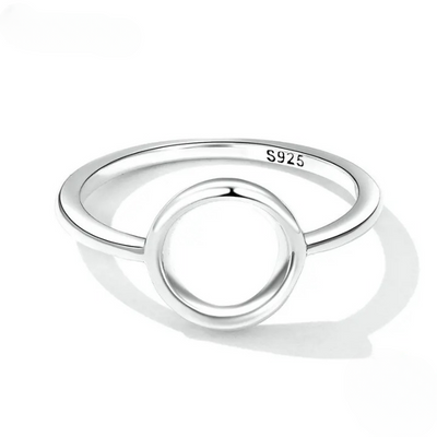 טבעת עיגול - כסף 925